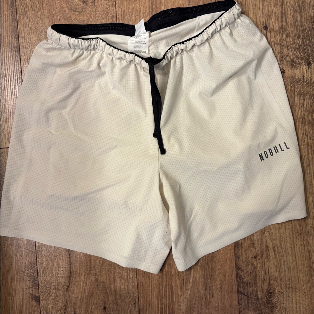 NOBULL Men's White Athletic Shorts